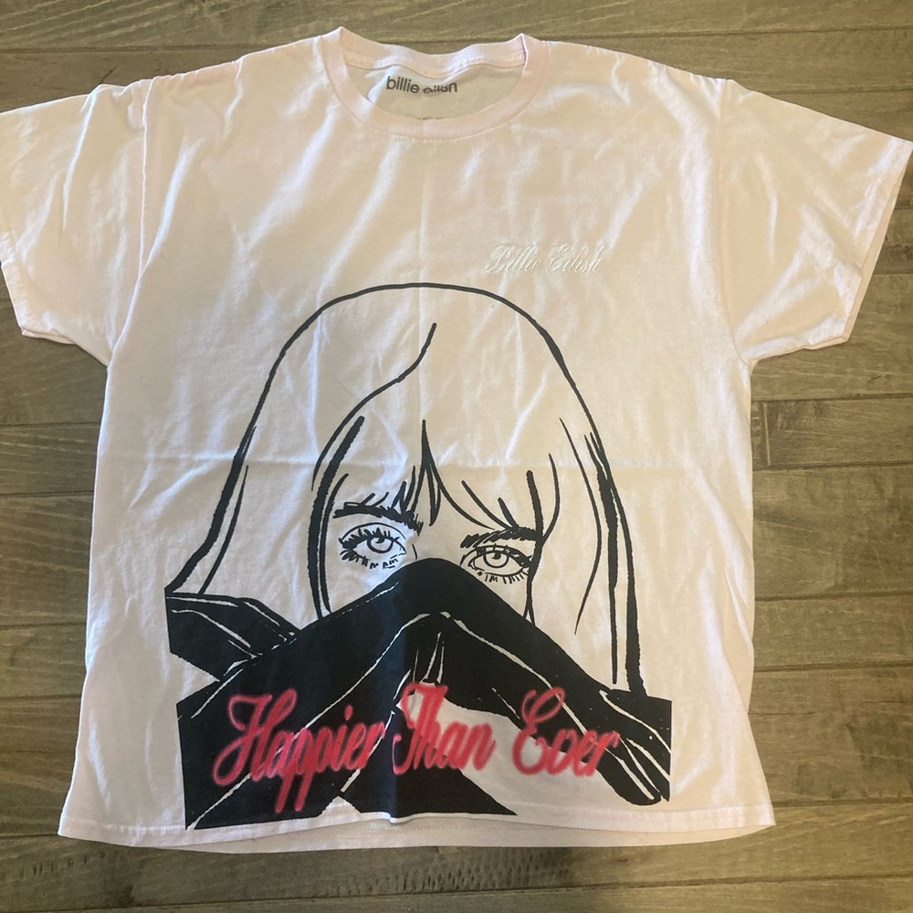 'Happier Than Ever' Pink Graphic Tee